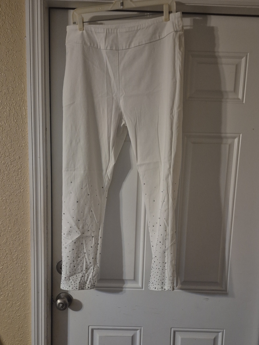White Women's Ankle & Cropped Jeans with Stud Detail
